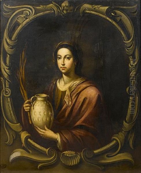 Saint Rufina Oil Painting by Miguel Alonso De Tovar