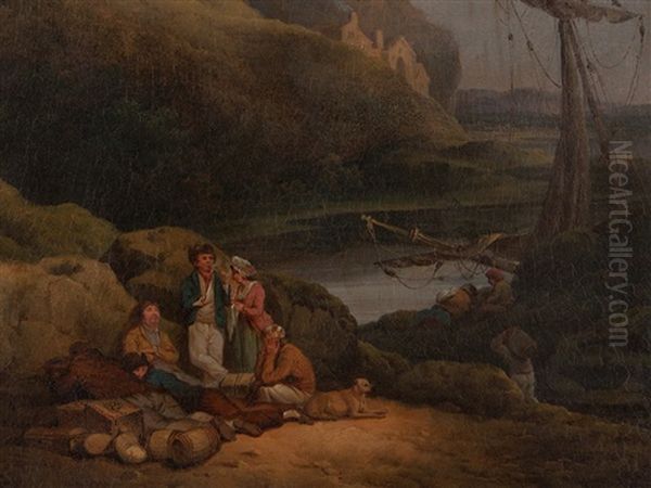 Smugglers Oil Painting by Charles Towne the Younger