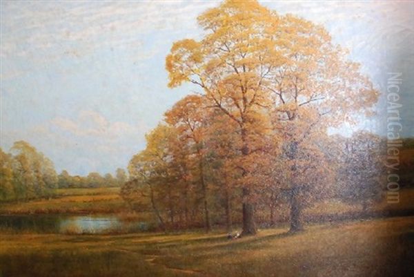 Autumn Landscape Oil Painting by Alfred Oliver Townsend