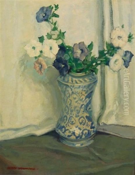 Petunias Oil Painting by Harry Everett Townsend