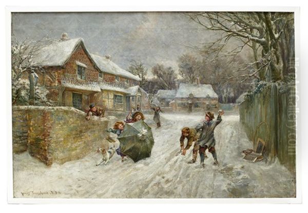 First Snow Oil Painting by James Townshend