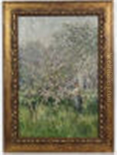 Apple Blossom Time Oil Painting by James Townshend