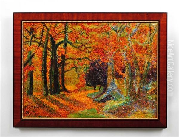 Forest Landscape Oil Painting by Channel P. Townsley