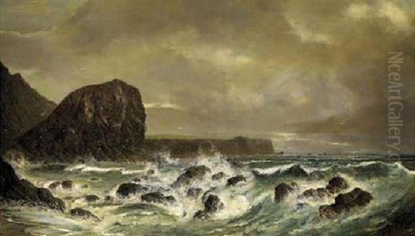 The Lyon Rock, Cornwall Oil Painting by Henry Edward Spernon Tozer