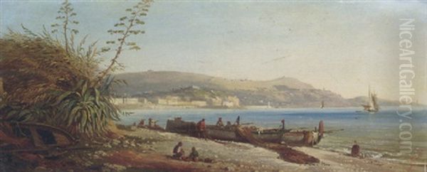 Une Vue De Nice Oil Painting by Dominique Trachel