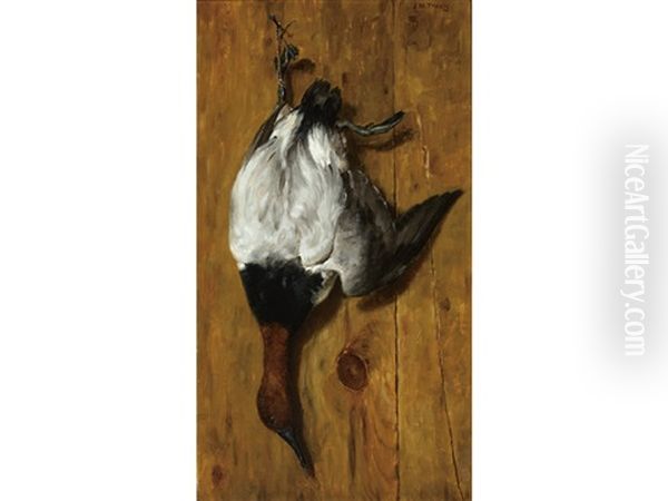 Nature Morte Canvasback Drake Oil Painting by John Martin Tracy