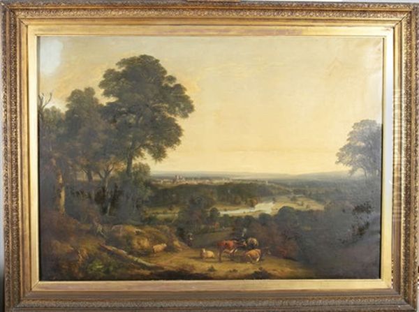 Mouth Of The River' & 'pastoral Scene Oil Painting by William Traies