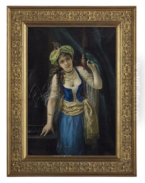 Oriental Beauty Oil Painting by Alexey Ivanovich Trankovskii