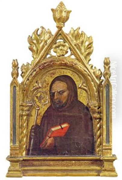 A Saint With A Crozier Oil Painting by Biagio di Giorgio da Trau