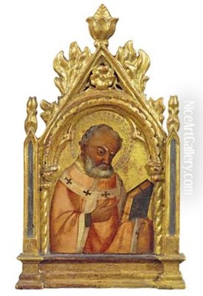 Saint Nicholas Oil Painting by Biagio di Giorgio da Trau