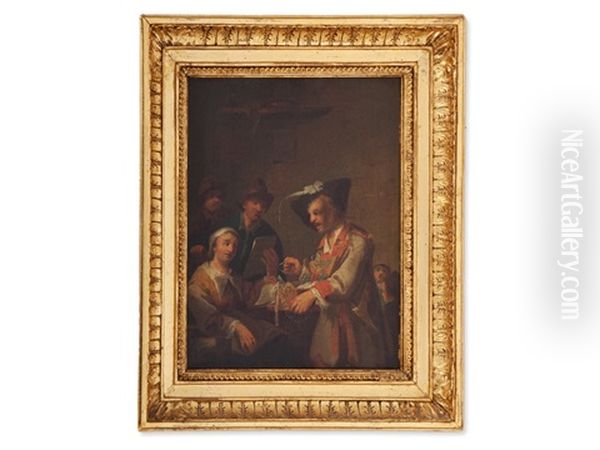 The Eyeglass Salesman Oil Painting by Johann Georg (Georges) Trautmann