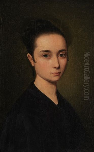 Portrait Of Laura Luszinska Oil Painting by Wilhelm Trautschold