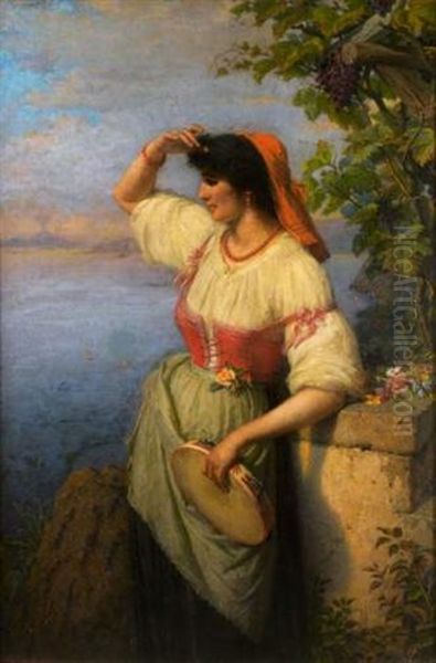 Jeune Sicilienne Oil Painting by Willem Karl Frederik Travers