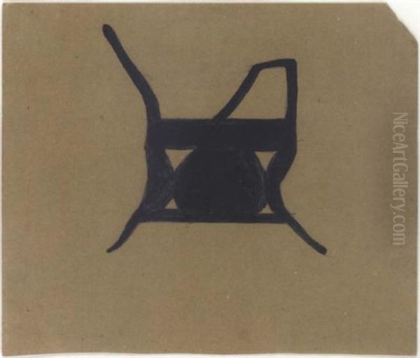 Untitled (stove Form) Oil Painting by Bill Traylor