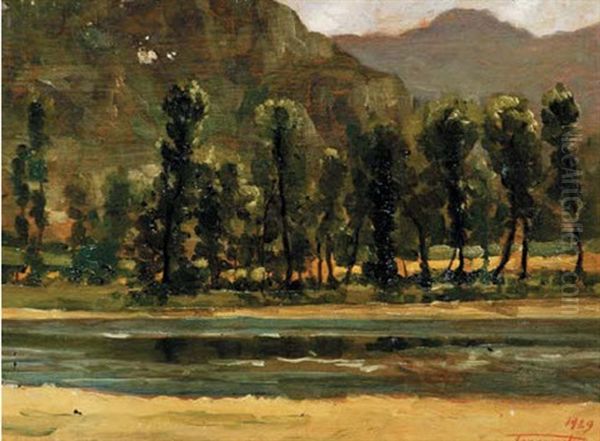 Paesaggio Oil Painting by Severino Tremator