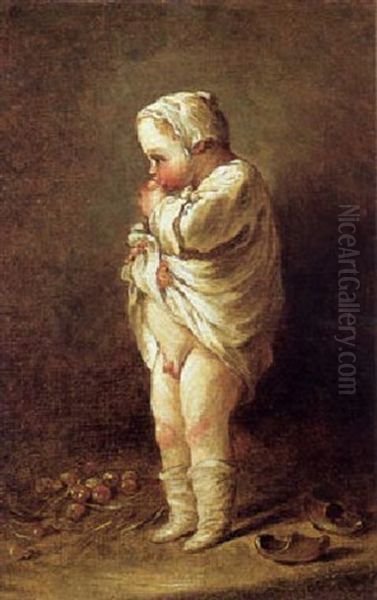 Der Kleine Apfelesser Oil Painting by Pierre Charles Tremolieres