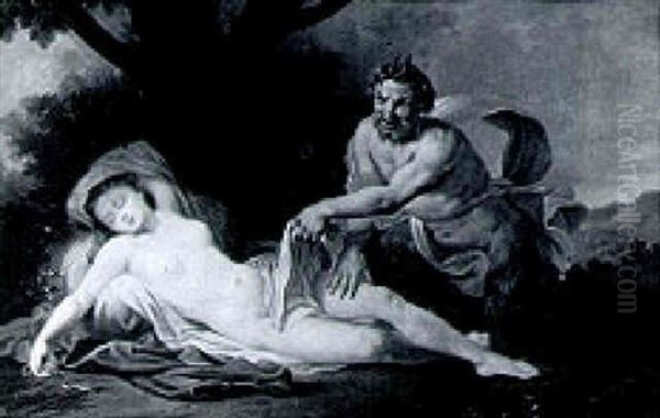 Jupiter And Antiope Oil Painting by Pierre Charles Tremolieres