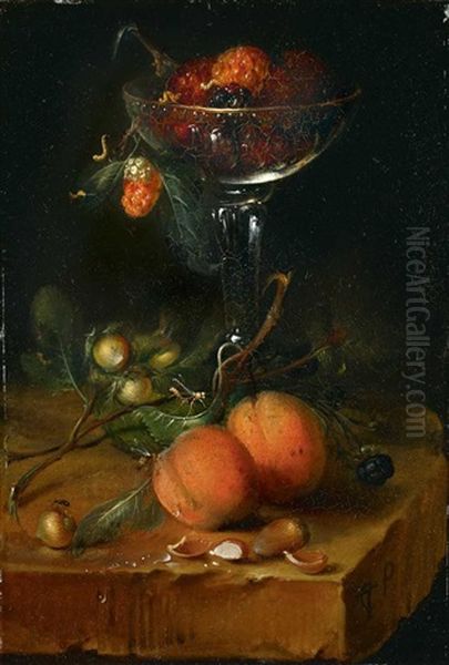 Stillleben Mit Fruchten Oil Painting by Catharina Treu