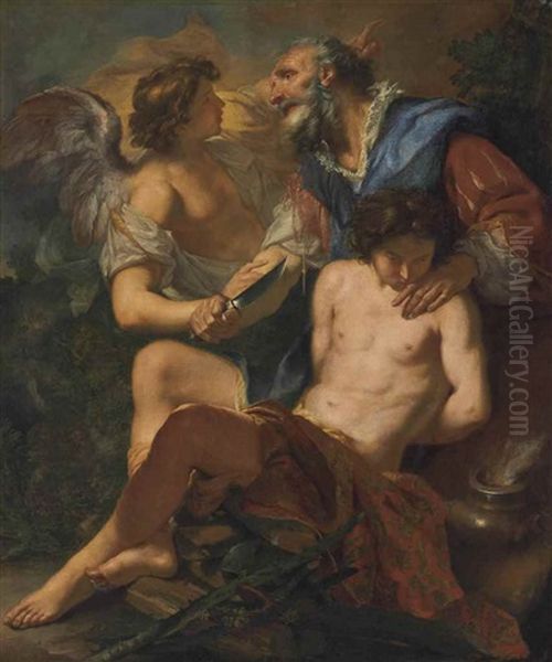 The Sacrifice Of Isaac Oil Painting by Angelo Barbieri Trevisani