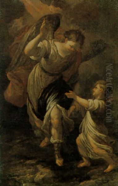 Angelo Custode Oil Painting by Angelo Barbieri Trevisani