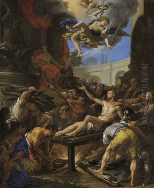 The Martyrdom Of Saint Lawrence Oil Painting by Francesco Trevisani