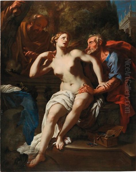 Susanna And The Elders Oil Painting by Francesco Trevisani