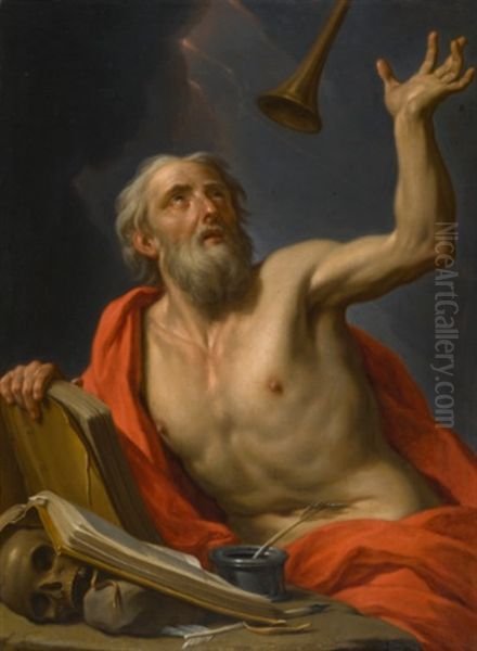 Saint Jerome Awakened Oil Painting by Francesco Trevisani