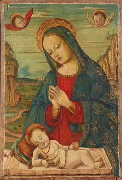 The Virgin And Child Oil Painting by Girolamo da Treviso the Elder