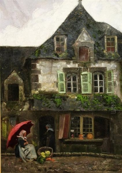 The Old House, Pont-aven Oil Painting by Helen Mable Trevor