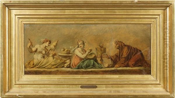 Les Trois Parques: Clotho, Lachesis, Atropos Oil Painting by Felix (Pierre F.) Trezel