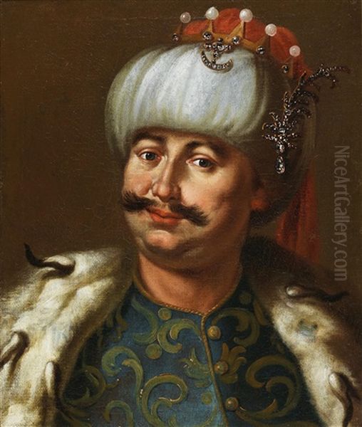 Portrait Of A Polish Nobleman Oil Painting by Alexandre Jan Tricius