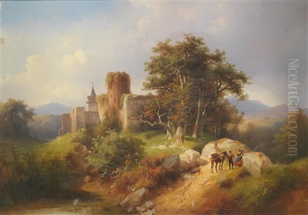 Hohe Goll Oil Painting by Carl Triebel