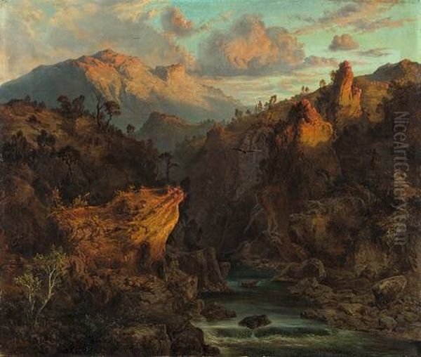 In Den Italienischen Bergen Oil Painting by Albert Ludwig Trippel