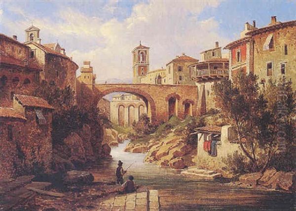 Lorea In Sardinien Oil Painting by Albert Ludwig Trippel