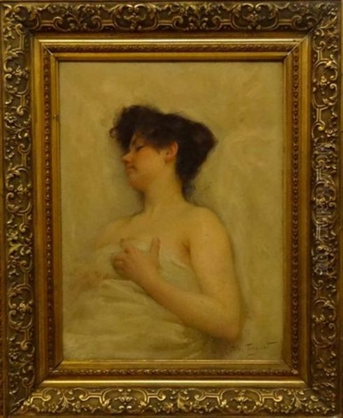 Femme Endormie Oil Painting by Jules Octave Triquet