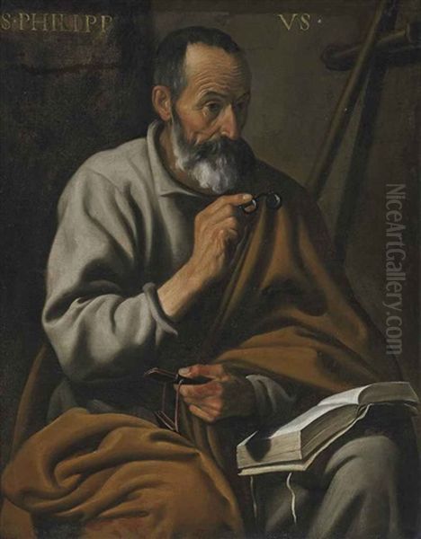 Saint Phillip Oil Painting by Luis Tristan De Escamilla