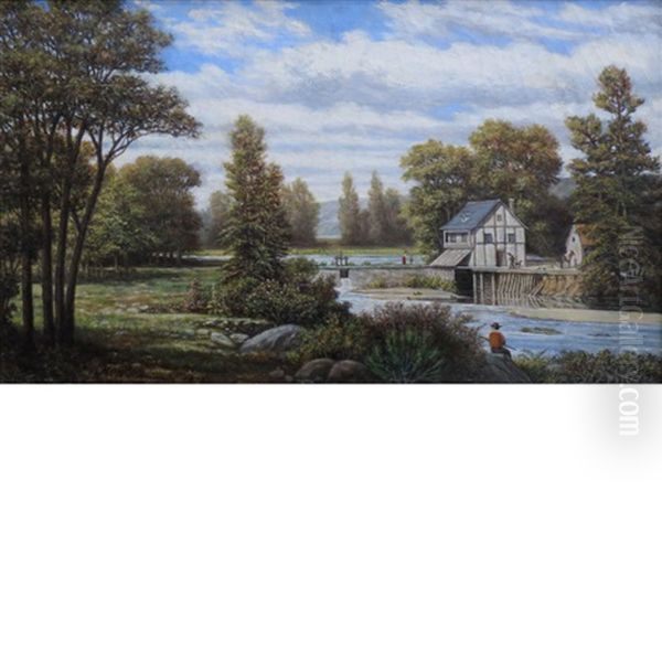 The Mill Oil Painting by Philippe Regis de Trobriand