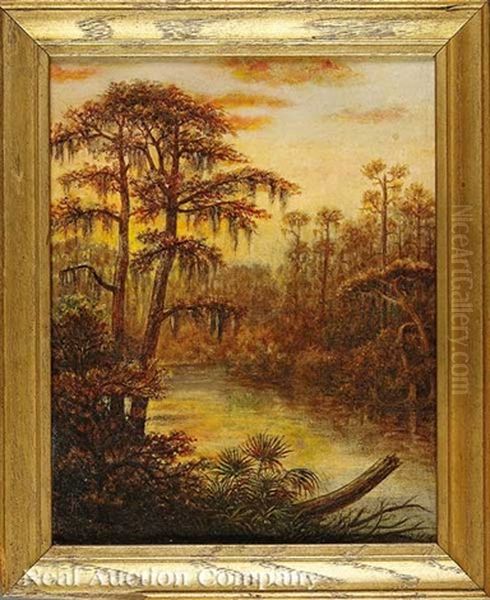 Bayou Castaing, Mandelville, Louisiana Oil Painting by Philippe Regis de Trobriand