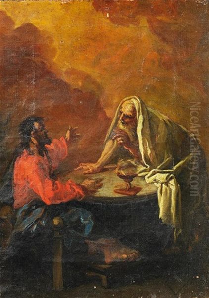 Die Nachtliche Begegnung Jesu Mit Dem Pharisaer Johannes Nikodemus Oil Painting by Paul Troger