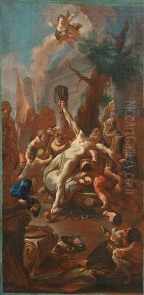 The Martyrdom Of Saint Cassian Oil Painting by Paul Troger