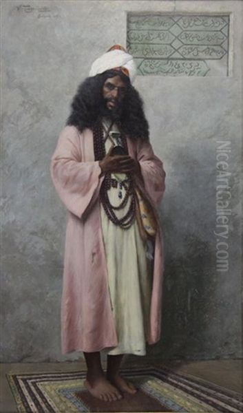 Prayer Oil Painting by Wincenty Trojanowski