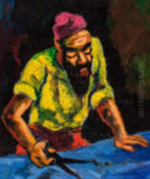 The Tailor Oil Painting by Abram Tromka