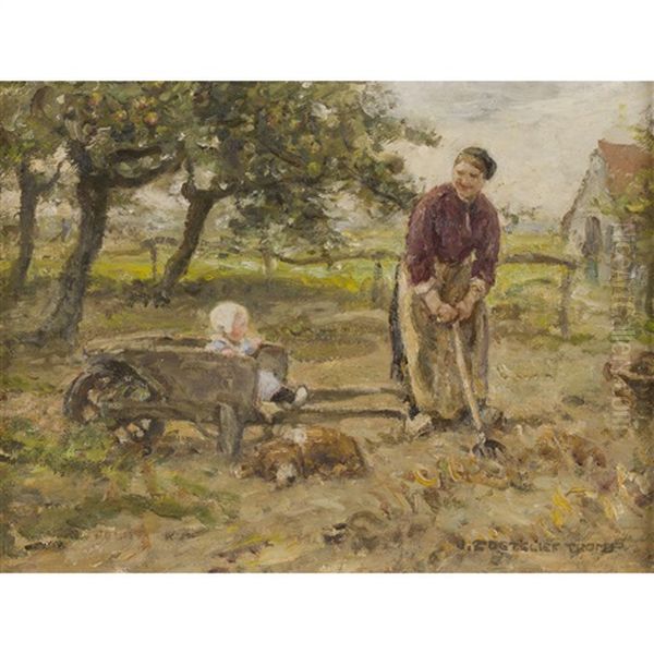 The Young Gardener Oil Painting by Johann Jan Zoetelief Tromp