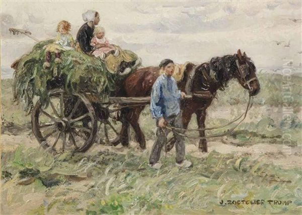 Howeward Bound Oil Painting by Johann Jan Zoetelief Tromp