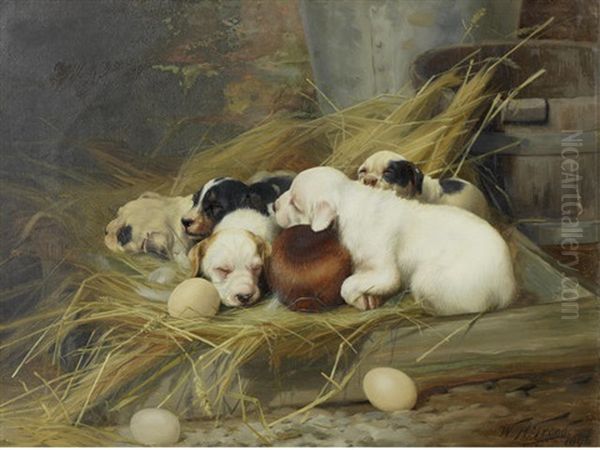 Sweet Slumber Oil Painting by William Henry Hamilton Trood