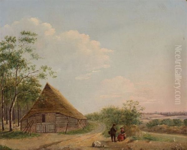 Country Road In Gelderland Oil Painting by Willem Troost