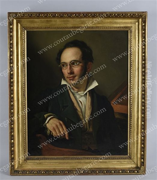 Portrait Presume Du Graveur Alexandre Alexandrovitch Froloff, Ami Du Peintre Oil Painting by Vasili Andreevich Tropinin