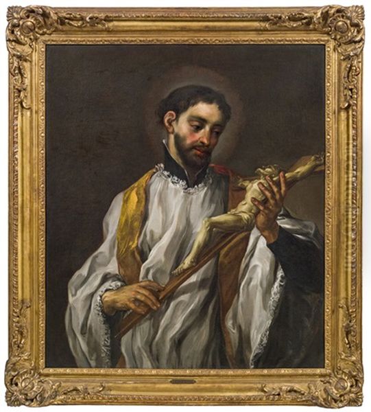 St. Francis Xavier Oil Painting by Girolamo Troppa