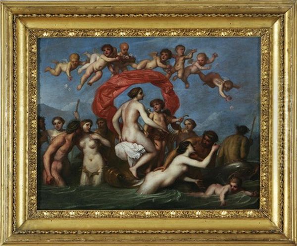 Il Trionfo Di Galatea Oil Painting by Girolamo Troppa