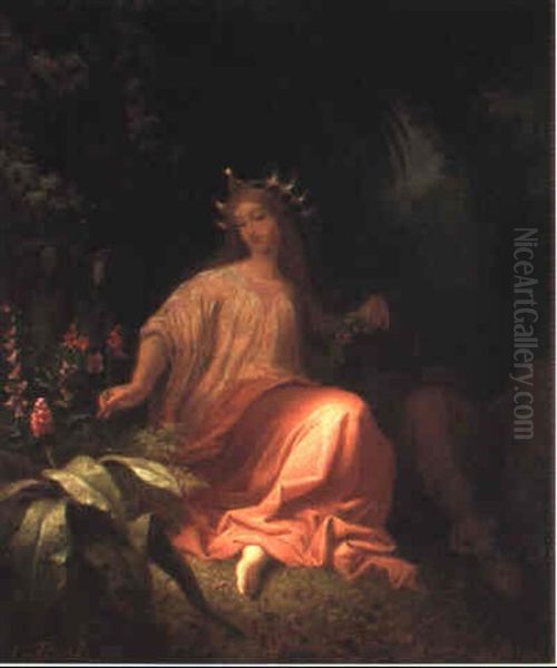 A Midsummer Night's Dream Oil Painting by Carl Trost